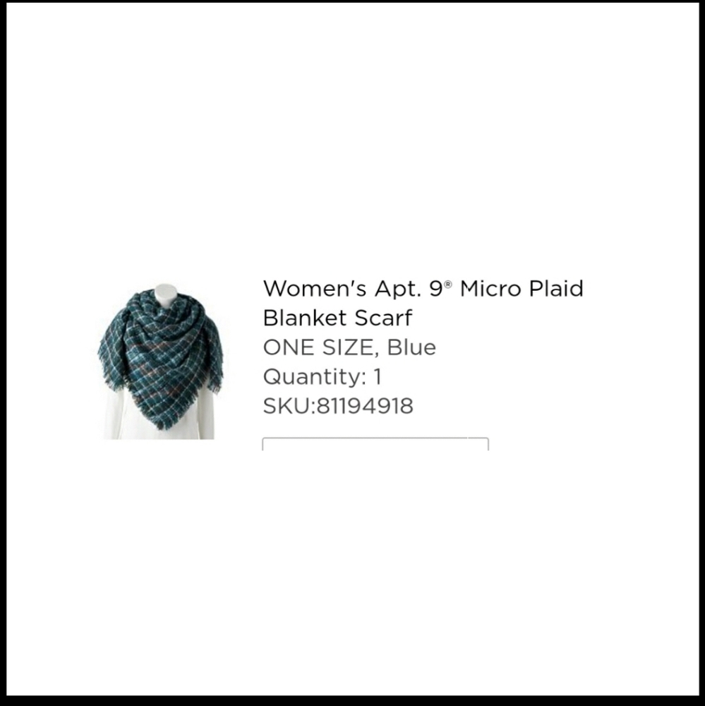 Plaid blanket scarf